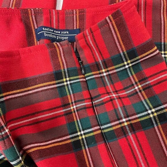 BOSTON PROPER Wool Blend Plaid Dress Pants - Picture 5 of 5